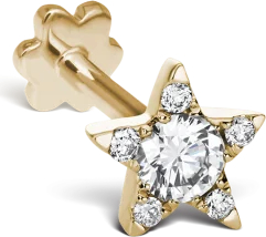 Maria Tash Diamond Star Threaded Stud Earring 5.5Mm