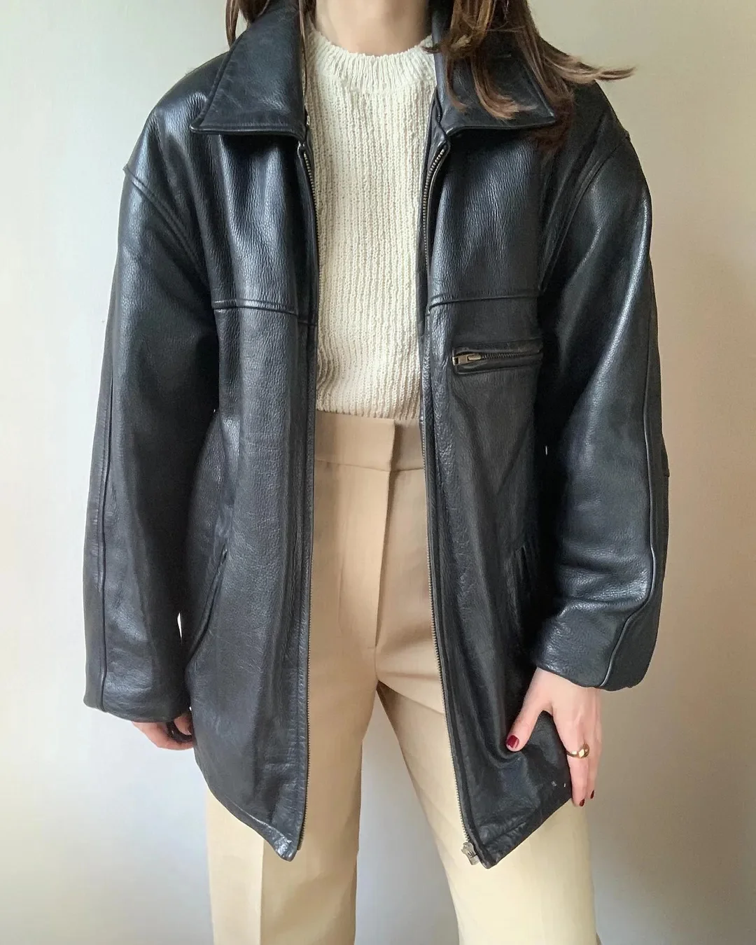 Worn Vintage Saki Leather Jacket