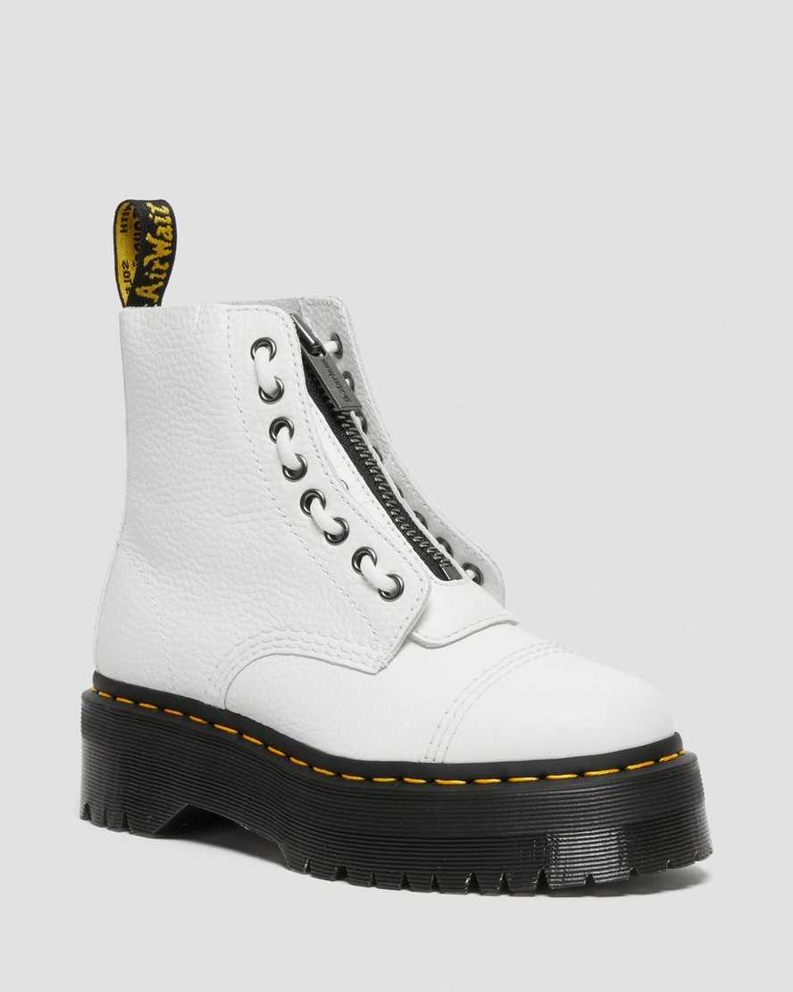 Dr.Martens SINCLAIR MILLED NAPPA LEATHER PLATFORM BOOTS