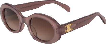 Celine Triomphe 01 Sunglasses in Acetate Milky Hazelnut