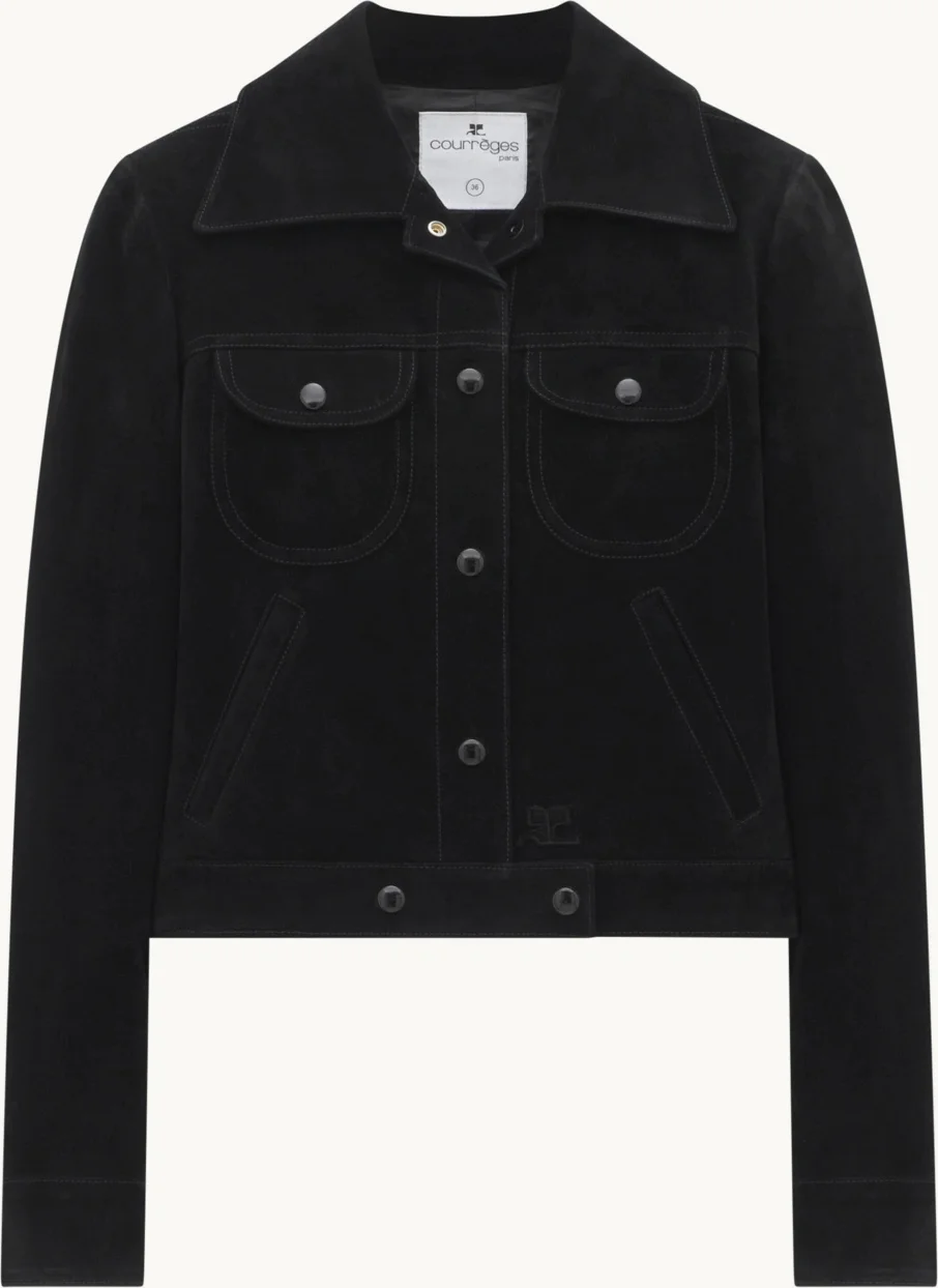 Courreges SUEDE TRUCKER JACKET