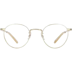 Garrett Leight Wilson 46 Glasses in Gold-Beige