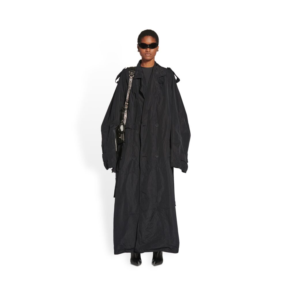 balenciaga Packable Trench in Black