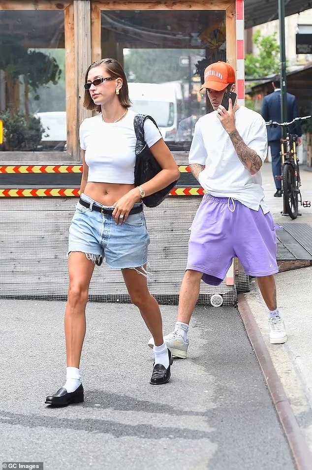 Hailey Bieber’s NYC Style: Flawless in Crop-Top and Casual Vibes on July 19, 2023