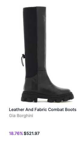 Leather And Fabric Combat Boots
Gia Borghini
