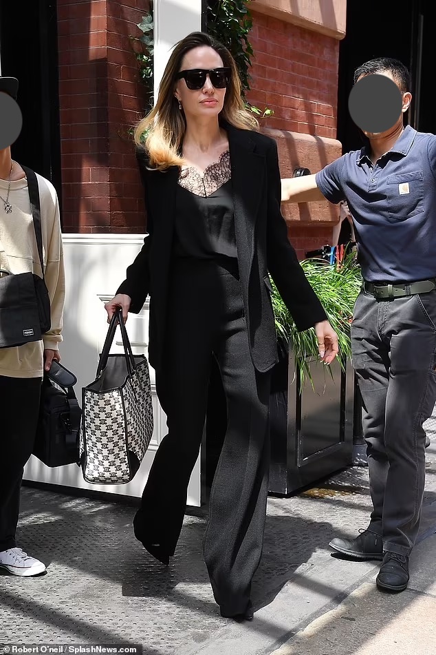 Chic in the City: Angelina Jolie’s All-Black Ensemble in Soho on Aug 16, 2023
