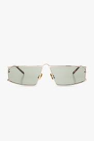  Saint Laurent Silver Metallic Square Frame Sunglasses