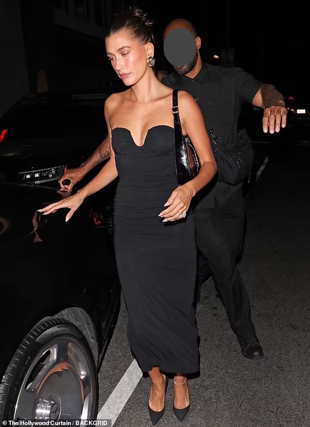 Hailey Bieber and Kendall Jenner’s Night Out: Chic Black Ensembles for Giorgio Baldi on Aug 19, 2023
