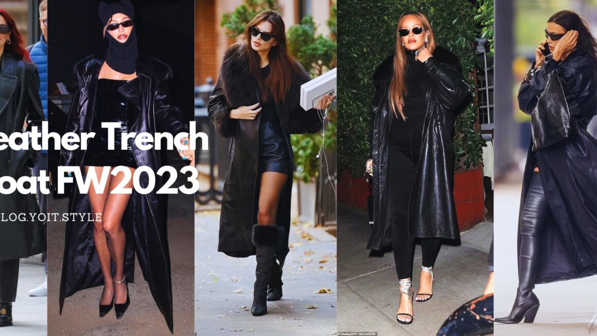 Stardom Style: Embracing the Leather Trench Coat Craze with Celebrity Fashion 2023 Winter