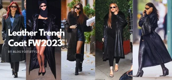 Stardom Style: Embracing the Leather Trench Coat Craze with Celebrity Fashion 2023 Winter